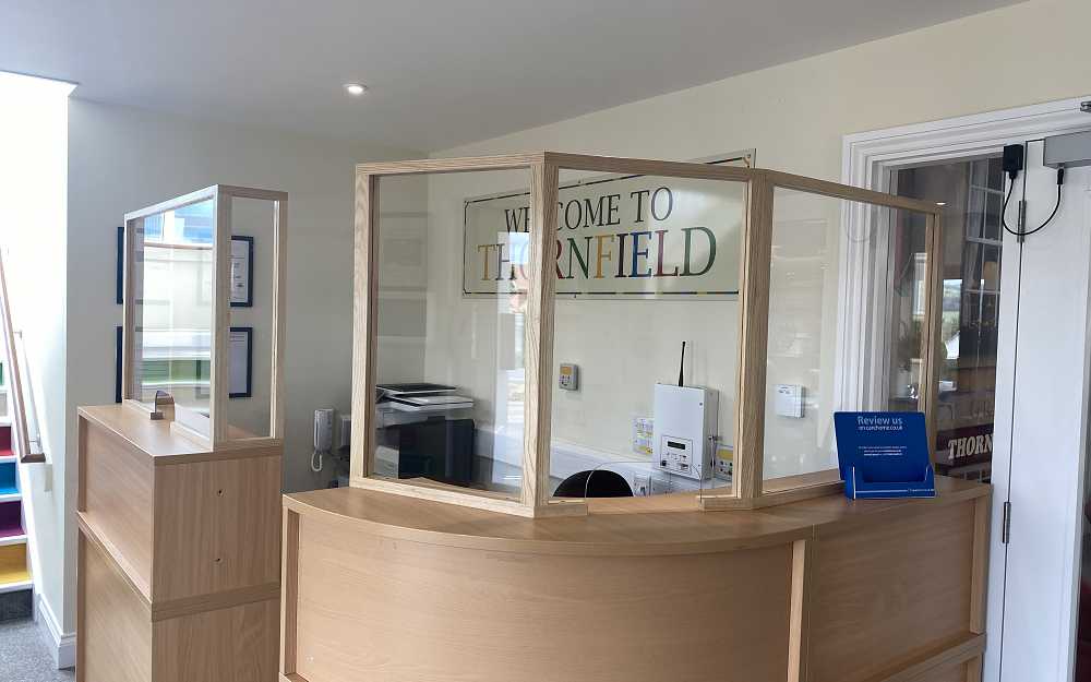Security screen for Thornfield reception