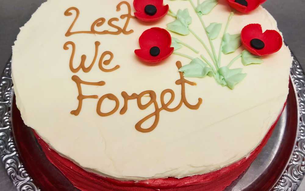Remembrance Day Cake at The Check House